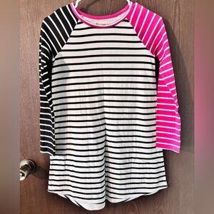Tucker + Tate Pink and Black Striped Dress